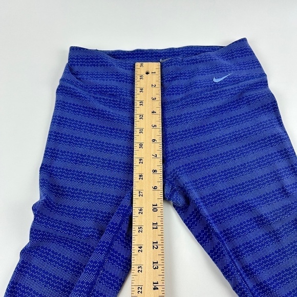 Nike Dri Fit Leggings Womens Small Blue Crop Length - Picture 6 of 8